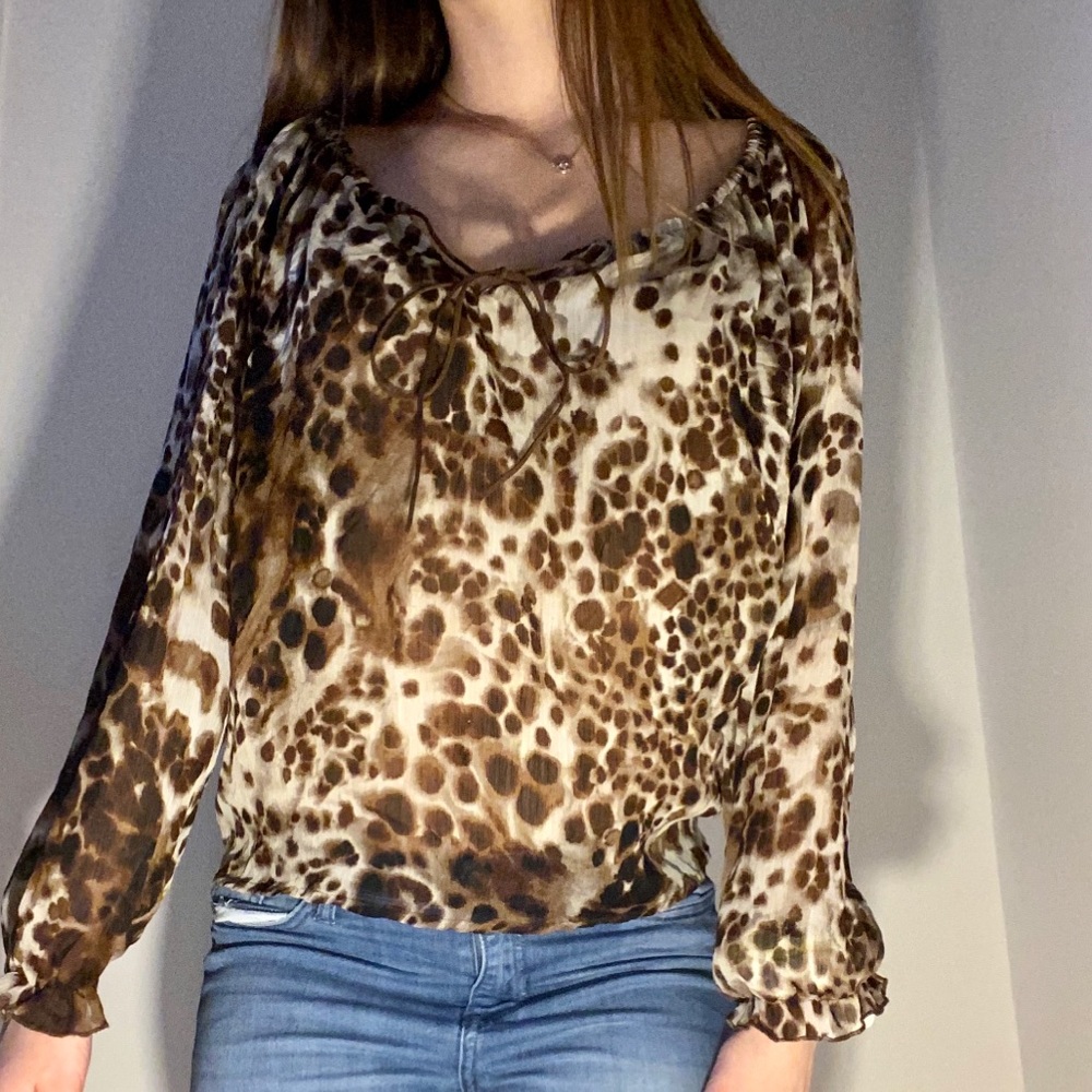 Animal print blouse